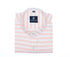 Peach Pink Color Stand Collar Strips Shirts For Men - Punekar Cotton