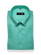 Peacock Green Color Casa Linen Shirt For Men's - Punekar Cotton