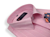 Pink Color Lining Pure Cotton Shirt For Men - Punekar Cotton