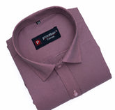 Pink Color Polyester Shirt For Men - Punekar Cotton