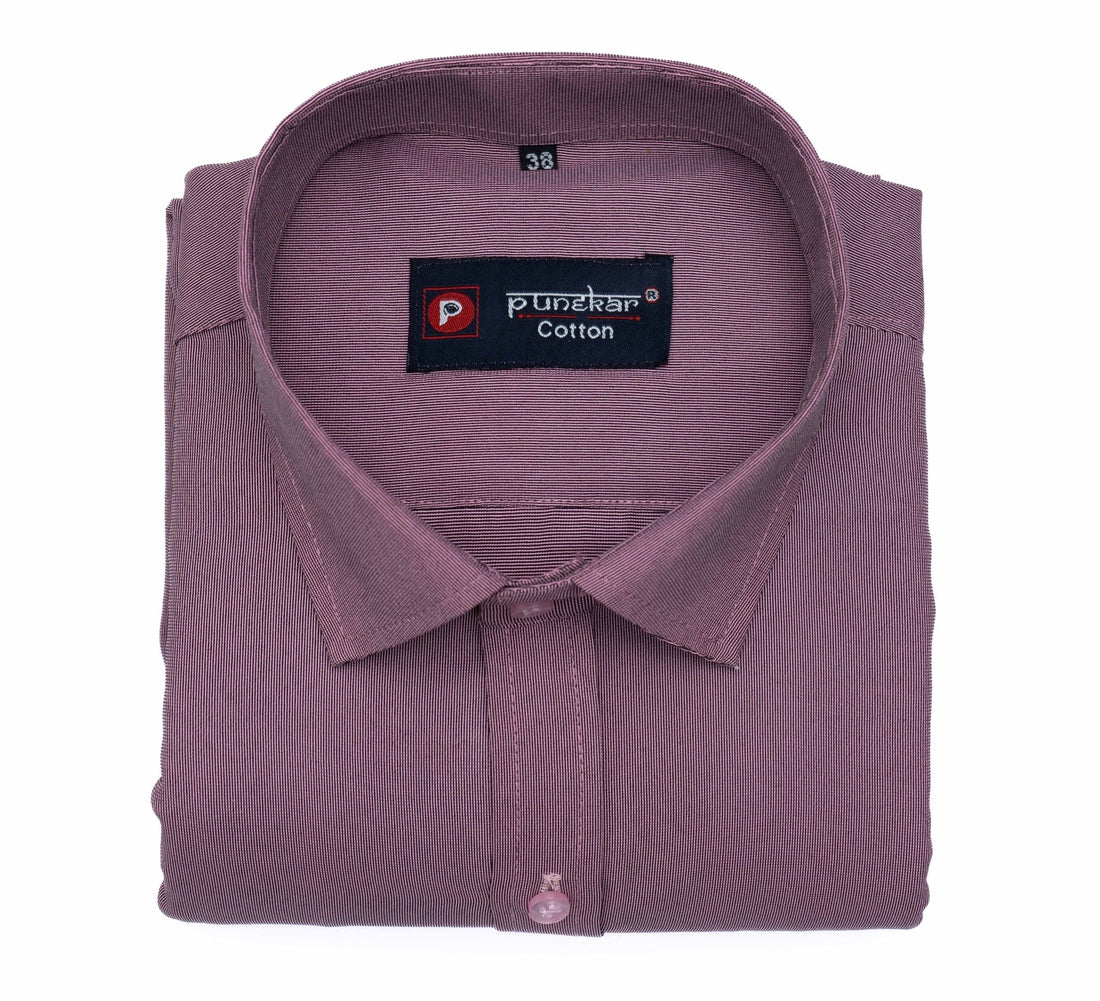 Pink Color Polyester Shirt For Men - Punekar Cotton