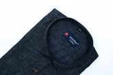 Punekar Cotton Black Color Men's Plain Cotton Formal Handmade Shirt for Men's. - Punekar Cotton