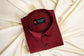 Punekar Cotton Cardinal Red Color 100% Mercerised Cotton Diagonally Woven Formal Shirt for Men's. - Punekar Cotton