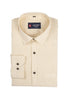Punekar Cotton Cream Color Linning Criss Cross Woven Cotton Shirt for Men's. - Punekar Cotton