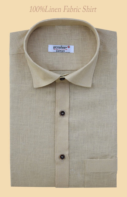 Punekar Cotton Font Color Formal Linen shirts for Men&