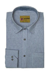Punekar Cotton Full Sleeves Formal Handmade Purple Color Lining Shirt for Men's. - Punekar Cotton