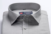 Punekar Cotton Gray Color 100% Mercerised Cotton Diagonally Woven Formal Shirt for Men's. - Punekar Cotton