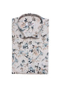 Punekar Cotton Half White Color Printed Pure Cotton Handmade Formal Shirt for Men's. - Punekar Cotton
