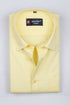 Punekar Cotton Light Yellow Color 100% Mercerised Cotton Diagonally Woven Formal Shirt for Men's. - Punekar Cotton