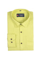Punekar Cotton Light Yellow Color Linning Criss Cross Woven Cotton Shirt for Men's. - Punekar Cotton