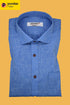 Punekar Cotton Men's Formal Handmade Blue Color Shirt for Men's. - Punekar Cotton