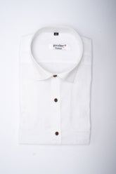 Punekar Cotton Men's Formal Handmade White Color Full & Half Sleeves Shirt for Men's. - Punekar Cotton