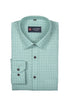 Punekar Cotton Mint Color Check Criss Cross Woven Cotton Shirt for Men's. - Punekar Cotton