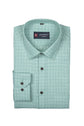 Punekar Cotton Mint Color Check Criss Cross Woven Cotton Shirt for Men's. - Punekar Cotton