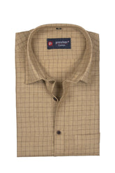 Punekar Cotton Multi Color Check Criss Cross Woven Cotton Shirt for Men's. - Punekar Cotton