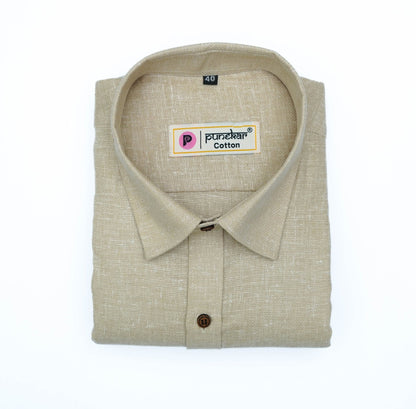 Punekar Cotton Multi Color Cotton Linen Formal Shirt for Men&