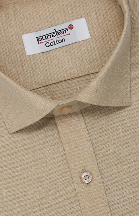 Punekar Cotton Multi Color Cotton Linen Formal Shirt for Men&