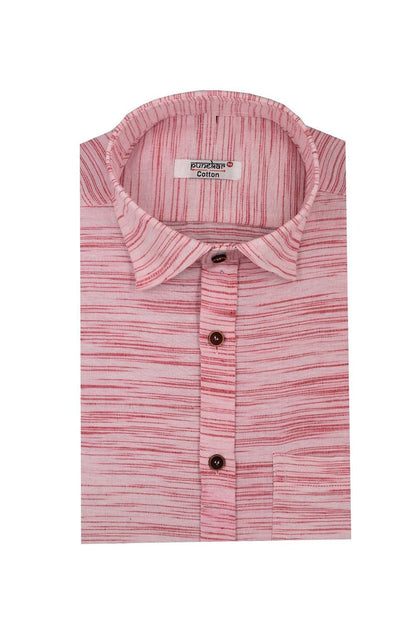 Punekar Cotton Pink Color Pure Cotton Handmade Formal Shirt for Men&