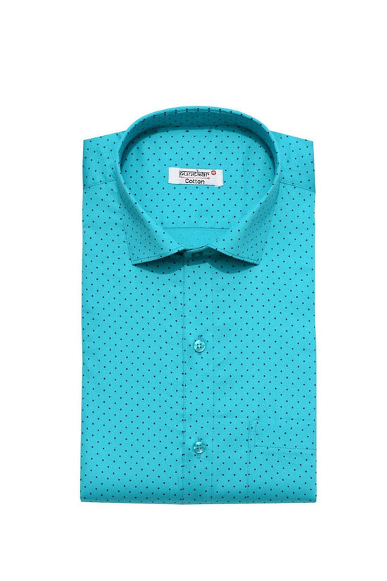 Punekar Cotton Printed Pure Cotton Handmade Formal Shirt for Men's. - Punekar Cotton