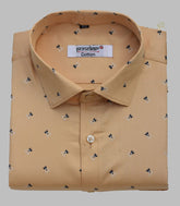 Punekar Cotton Printed Sunrise ( Light Font) Color Pure Cotton Handmade Shirt For Men's. - Punekar Cotton