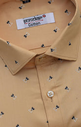 Punekar Cotton Printed Sunrise ( Light Font) Color Pure Cotton Handmade Shirt For Men's. - Punekar Cotton