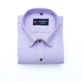 Punekar Cotton Purple Color Cotton Linen Formal Shirt for Men's. - Punekar Cotton