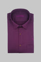 Punekar Cotton Satin Purple Color Full Sleeves Formal Shirt for Men's. - Punekar Cotton