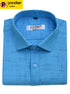 Punekar Cotton Sky Blue Color Pure Cotton Handmade Formal Shirt for Men's. - Punekar Cotton