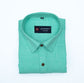 Punekar Cotton Light Green Color Cotton Linen Formal Shirt for Men's.