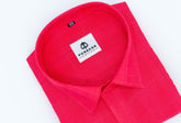 Red Color Pure Cotton Shirts For Men - Punekar Cotton