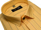 Saffron Yellow Color Lining Cotton Shirt For Men - Punekar Cotton