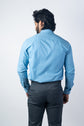 Sky Blue Color Lycra Twill Cotton Shirt For Men - Punekar Cotton