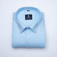 Sky Blue Color Pure Cotton Wide Stripe Shirt For Men - Punekar Cotton