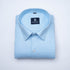 Sky Blue Color Pure Cotton Wide Stripe Shirt For Men - Punekar Cotton