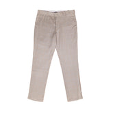 Tan color check blend cotton trousers pant for men - Punekar Cotton