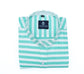 Valley green Color Stand Collar Strips Shirts For Men - Punekar Cotton