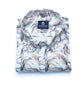White Brown Color Leaf printed Shirt For Men - Punekar Cotton