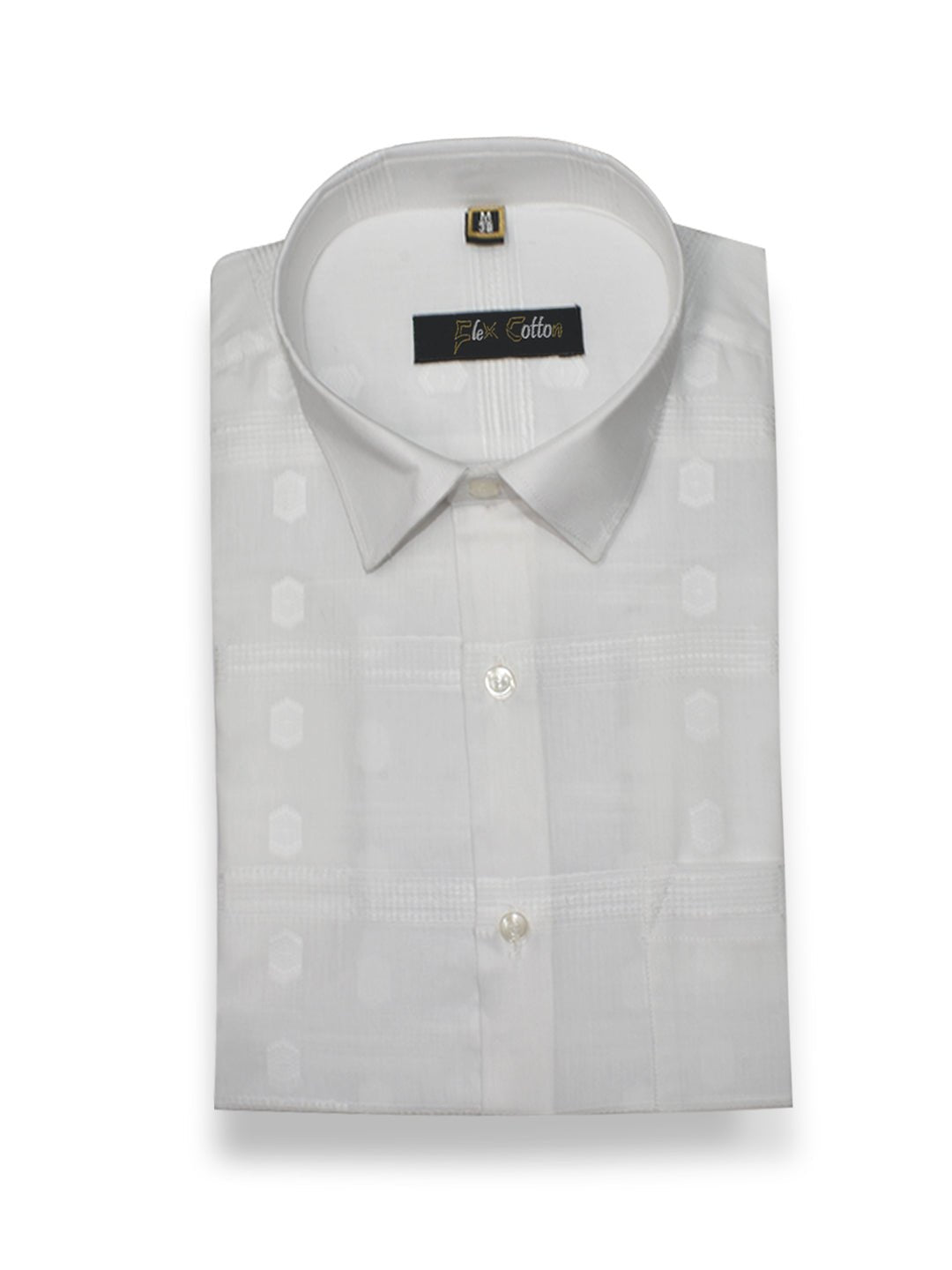 White Color Cotton Embroidery Butta Patta Shirts For Men’s - Punekar Cotton