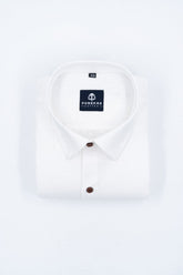 White Color Linen Formal Shirts For Men - Punekar Cotton