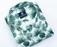 White Green Color Leaf printed Shirt For Men - Punekar Cotton