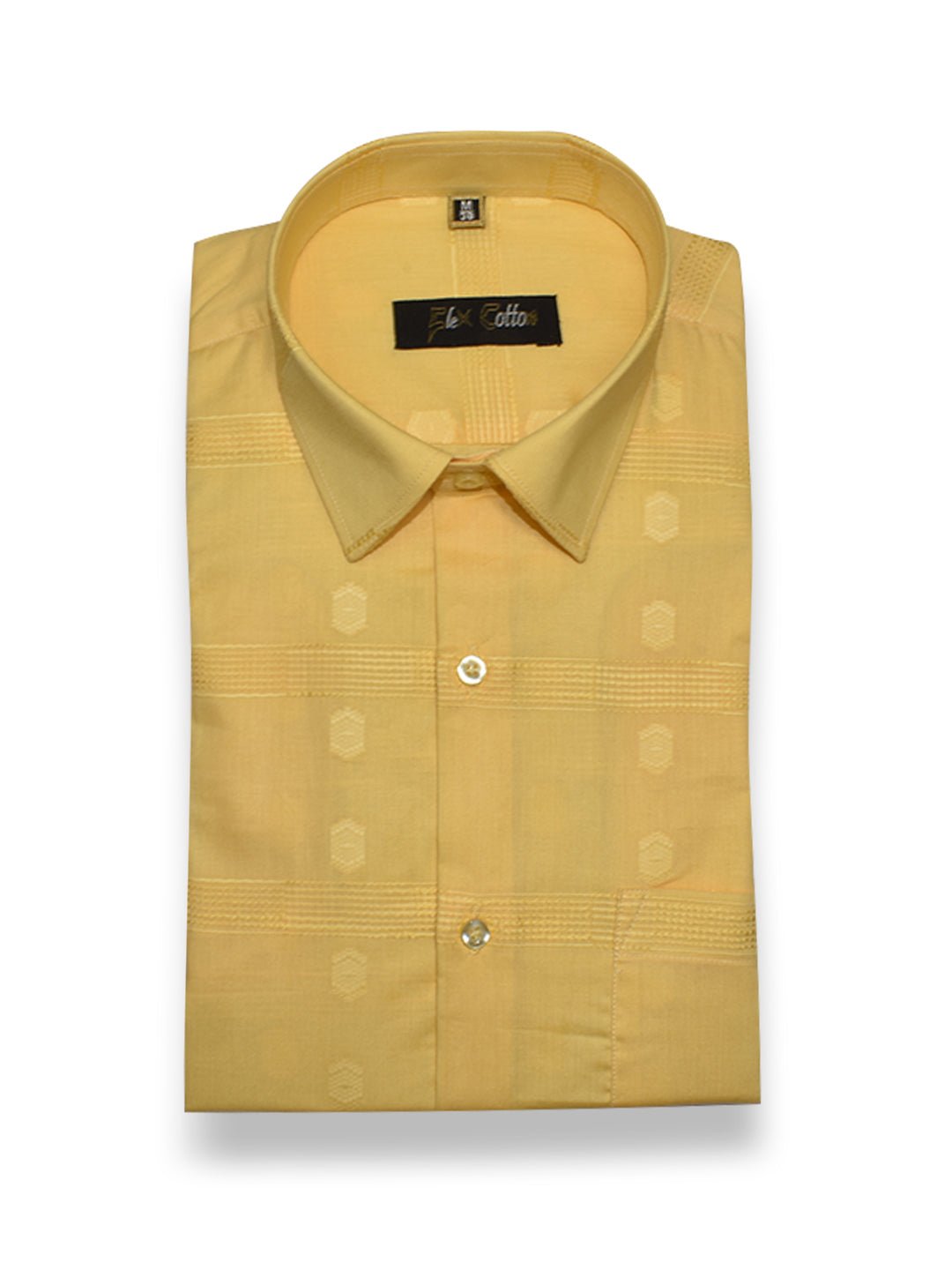 Yellow Color Cotton Embroidery Butta Patta Shirts For Men’s - Punekar Cotton