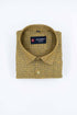 Yellow Color Cotton Self Woven Checks Handmade Shirts For Men's - Punekar Cotton