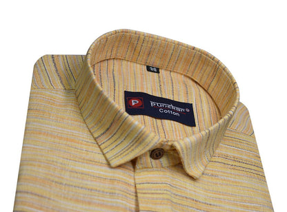 Yellow Color Handmade Shirt For Men&